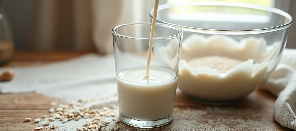 Technique de substitution lait v&eacute;g&eacute;tal en p&acirc;te