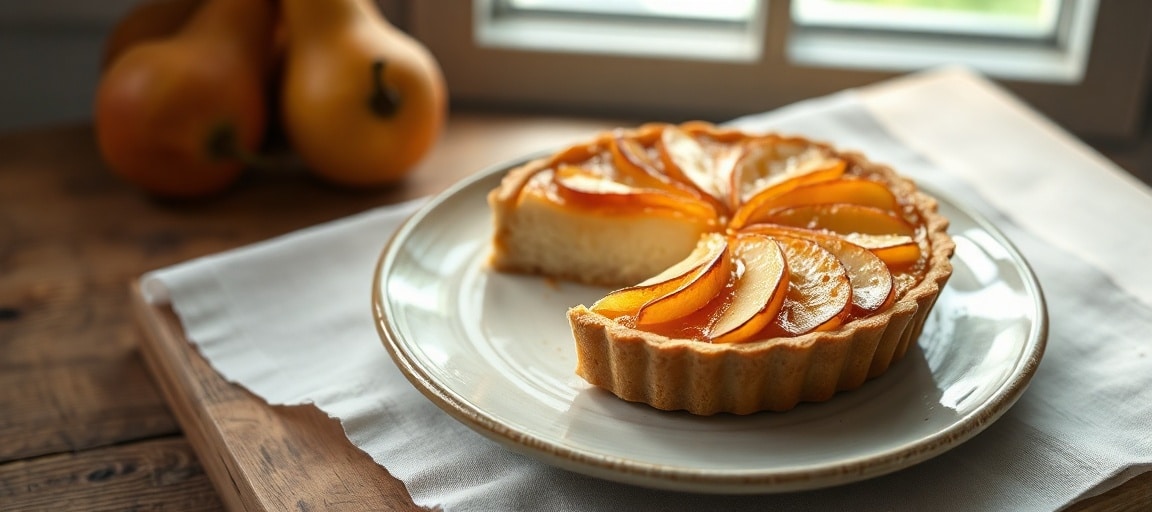 Tarte amandine finalis&eacute;e : mise en sc&egrave;ne gourmande