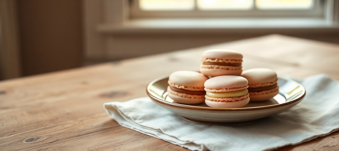 R&eacute;sultat final : macarons dress&eacute;s comme un professionnel