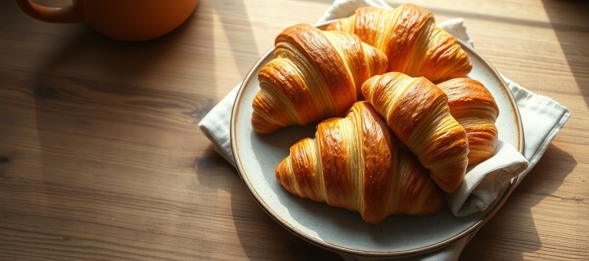 R&eacute;sultat final : croissants dor&eacute;s moelleux