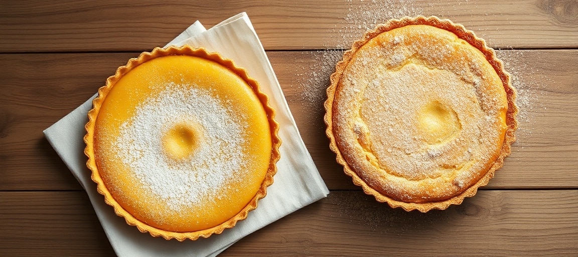 R&eacute;sultat final: deux tartes, deux diff&eacute;rences