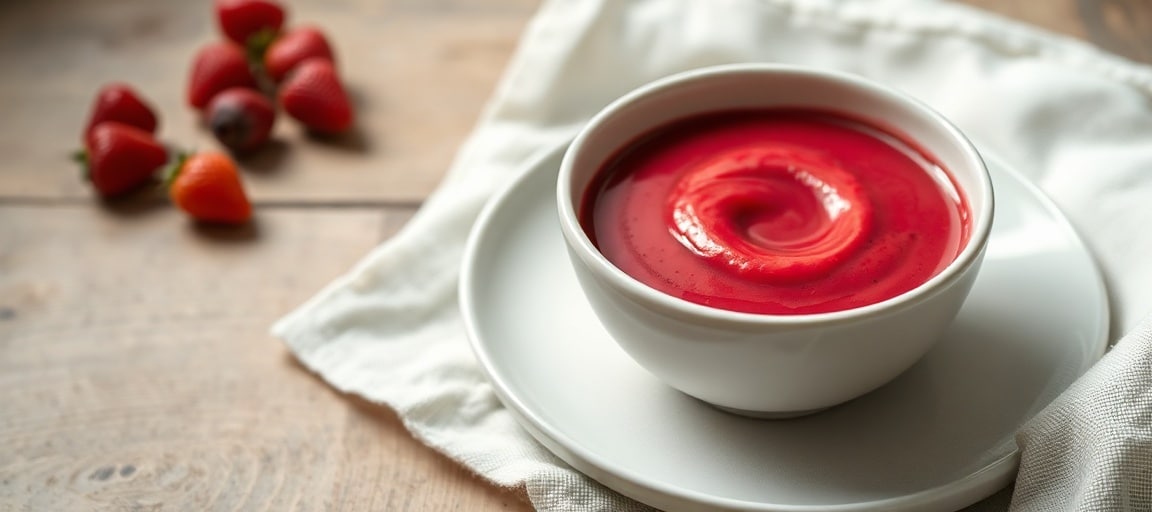 Le coulis termin&eacute; en mise en sc&egrave;ne