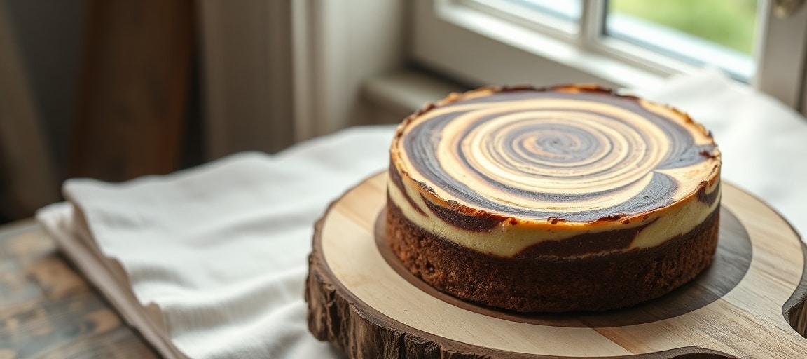 brownie cheesecake marbré