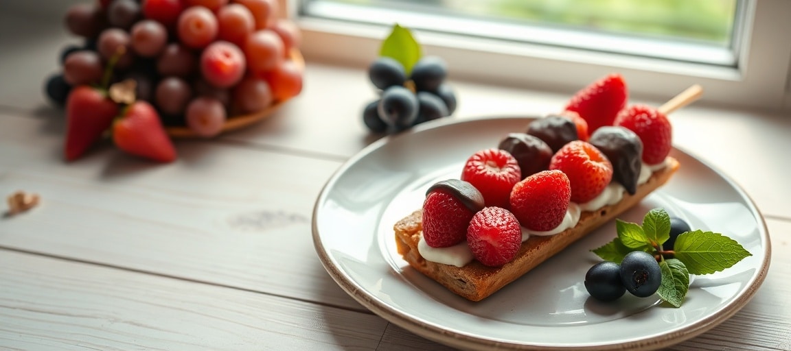 brochettes fruits chocolat