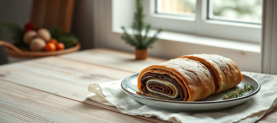 bûche de Noël roulée