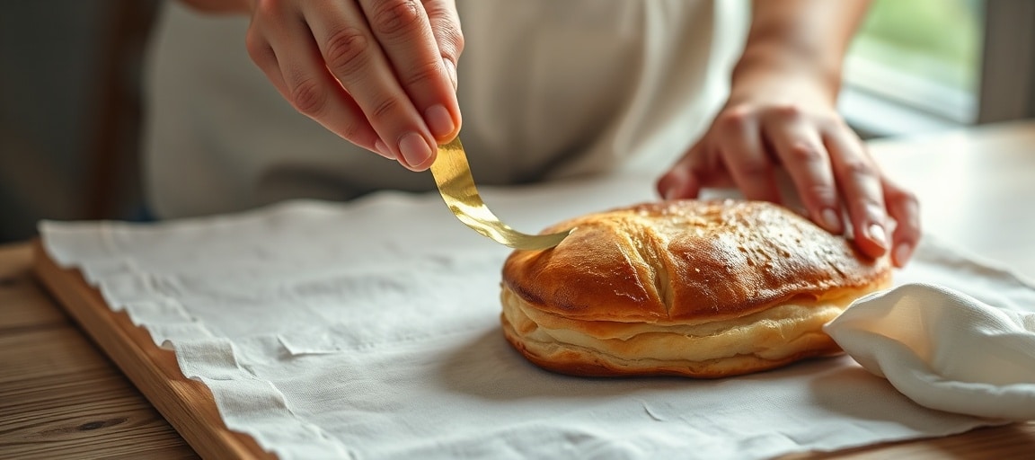 Technique d'application de la feuille d'or