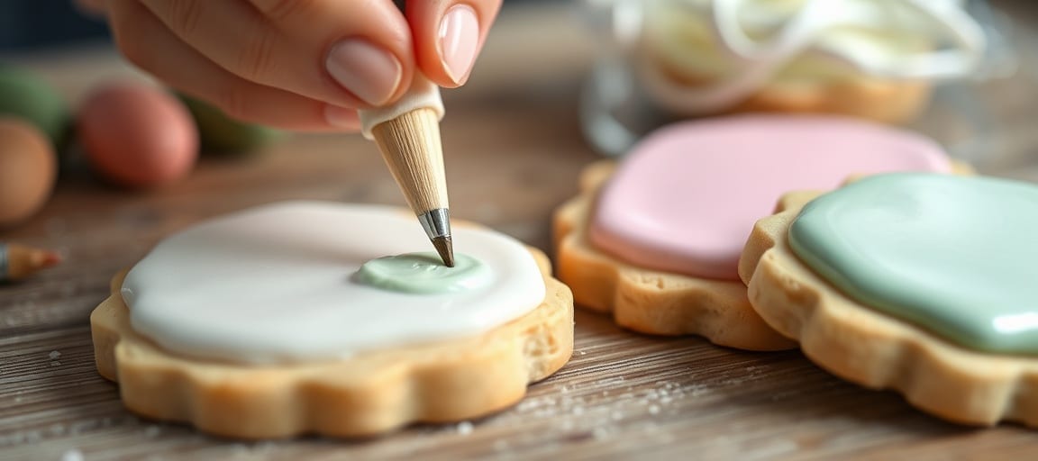 Technique de d&eacute;coration : gla&ccedil;age et d&eacute;tails