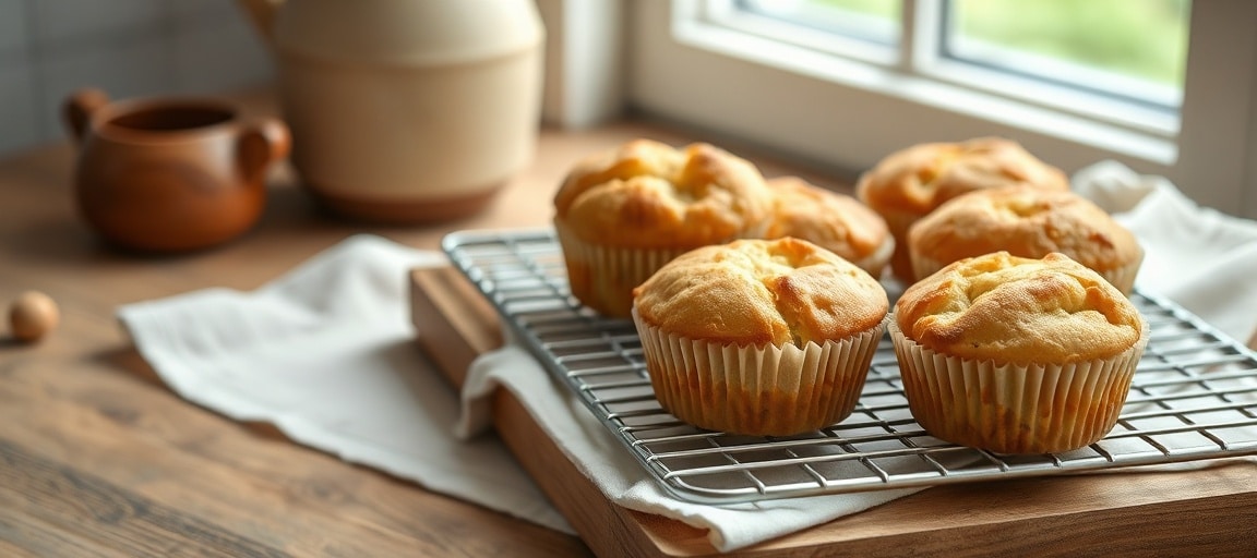 Muffins prot&eacute;in&eacute;s frais et pr&eacute;sentation