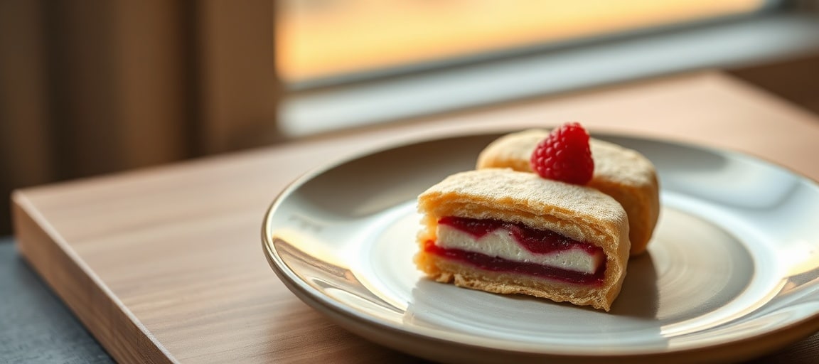 Entremets fini avec insert framboise