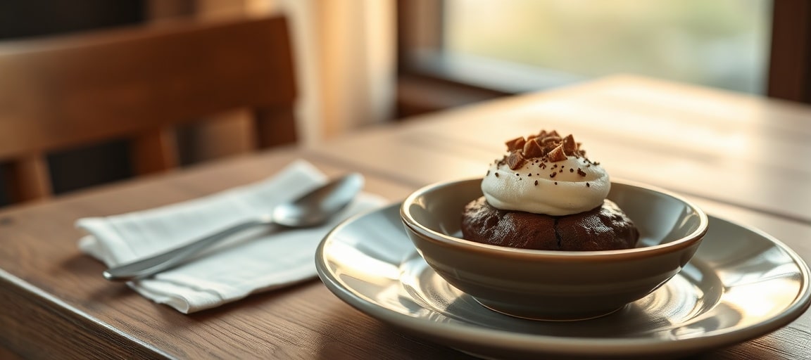 Le dessert vegan express servi